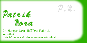 patrik mora business card